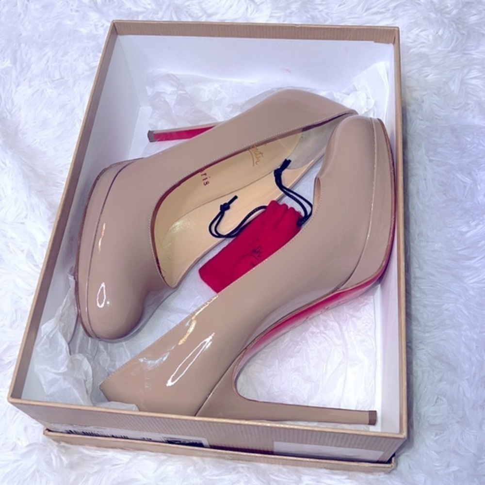🔥Christian Louboutin Nude PumpBEIGE  Size 8 - Picture 12 of 13